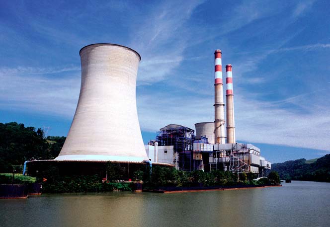 Fort Martin Plant view from river Babcock Wilcox