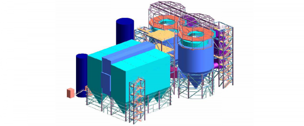 3D Projection of Keephills Unit 3 SDAs and Pulse Jet Fabric Filter