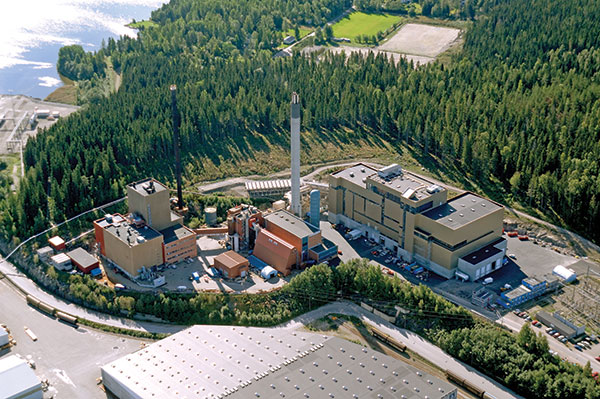 Waste Fired Power Sundsvall Plant Aerial Babcock Wilcox