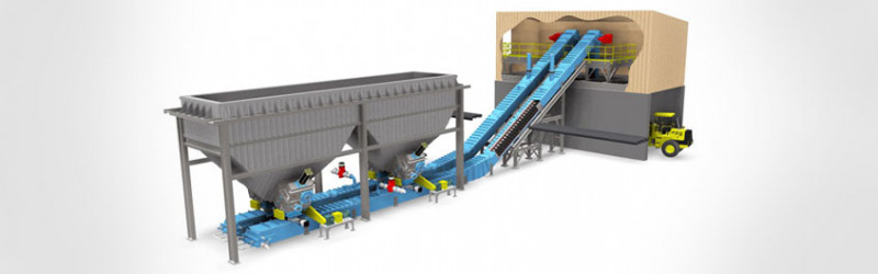 Rendering of submerged grind conveyor installation Gen
