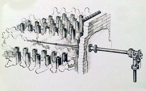 DP Telescopic Sootblower 1929 Babcock Wilcox