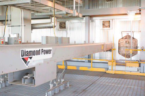 Diamond Power sootblower in power plant Babcock Wilcox