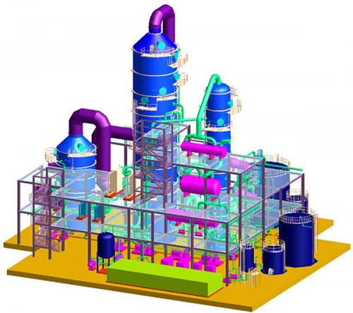 RSAT carbon capture plant illustration Babcock Wilcox
