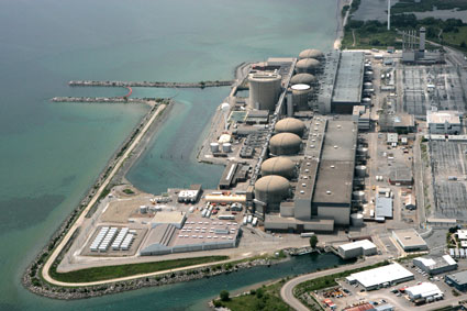aerial view of pickering nuclear station in 1968 Babcock Wilcox