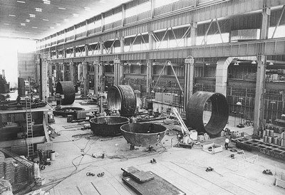 manufacturing shop of Babcock Wilcox equipment in mt vernon in 1963