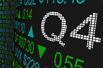 Computer screen with numbers and letters depicting stocks and prices