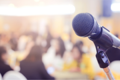 Microphone on a stand