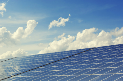 Solar panels pointed skyward