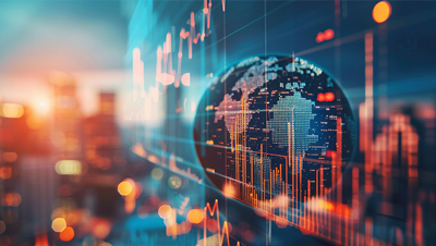 global financial news skyline