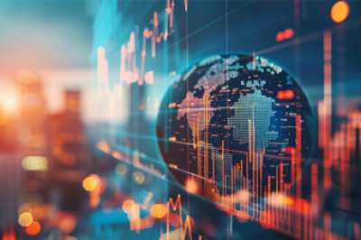 global financial news skyline